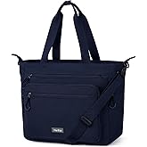 HanTrip Travel Tote Bags for Women Extra Large Canvas Laptop Tote Bag with Zipper Pockets Luggage Sleeve
