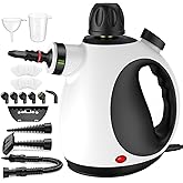 Handheld Steam Cleaner, Powerful Pressurized Steam Cleaner with Safety Lock & 14 Cleaning Accessories,Multi-Surface Natural Steam Cleaner for Home Car, Furniture, Grout, Upholstery, Couch