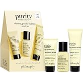 philosophy purity made simple one-step facial cleanser- with meadowfoam seed oil gently cleanses & melts away dirt, oil & stubborn makeup paraben-free face wash