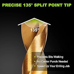 COMOWARE 100 Pcs Titanium Drill Bit Set - High