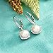 EVER FAITH Women's 925 Sterling Silver CZ 6MM Freshwater Cultured Pearl Elegant Dangle Earrings Clear
