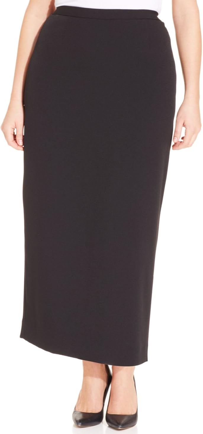 Kasper Women's Plus Size Solid Column Skirt at  Women’s Clothing store