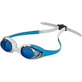 ARENA Unisex Youth Spider Junior Swim Goggles Girls and Boys Ages 6 to 12 Fogless Lenses Easy to Adjust Strap No Leak