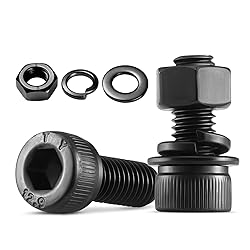 BNUOK (60 Sets) M5 x 8mm Hex Socket Head Cap Screws
