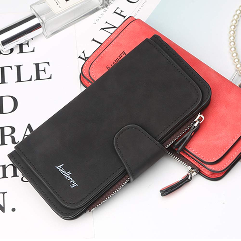 Wallet for Women RFID Blocking Clutch Purse Long Ladies Credit Card Holder Organizer(Black) …