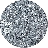 Glitter My World! Jumbo Flake Craft Glitter: 1 lb Jar Silver Moonlight