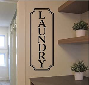 Lavandería Calcomanía de vinilo Lavandería Calcomanías Puerta de vidrio
