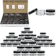 Beauticom 5G/5ML Round Clear Jars with Black Lids for Beads, Gems, Glitter, Charms, Small Arts and Crafts Items (Quantity: 200pcs)