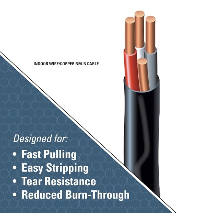 Southwire 63949232 50\' 8/3 with ground Romex brand SIMpull ...