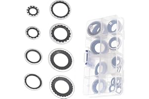 Prywog Pack-30 Automotive Air Conditioning Compressor Port Gaskets, Multi-specification Sealing Gaskets, Universal Maintenanc