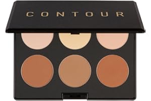 Elizabeth Mott Bronzer Contour Palette with Highlighting Powder – 6 Blendable Shades for Natural Glow – Long-Lasting, Lightweight, Cruelty-Free & Paraben-Free Makeup Contouring Kit for All Skin Tones