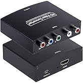 YPbPr to HDMI Converter, Component to HDMI, RGB to HDMI Converter Supports 4K Video Audio Converter Adapter HDMI V1.4 for DVD