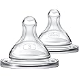 Chicco Duo 100% Silicone Intui-Latch Baby Bottle Nipple with Anti-Colic Valve | Skin-Like Texture and Breast-Like Flow | Stage 3, Fast Flow | 2pk | 6+ Months