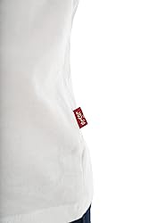 Levi's Little Girls' Batwing T-Shirt, White Ringer, 5