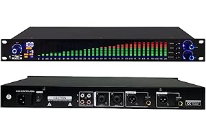 EQ Equalizer Dual Channel 31 Band, Professional Stereo Equalizer with HD LCD Display DSP Processing chip Intelligent Noise Re