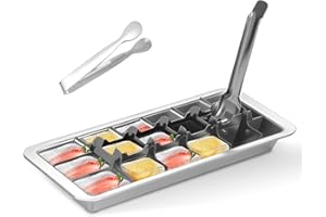 Stainless Steel 18 Slots Ice Tray with Lever, Vintage Style Ice Cube Tray with Clamp, Dishwasher Safe Metal Ice Cubes Mold fo