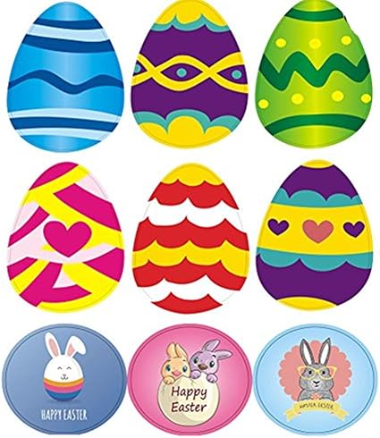 Amazon Com Mzyard Happy Easter Egg And Bunny Sticker 108pcs Decal