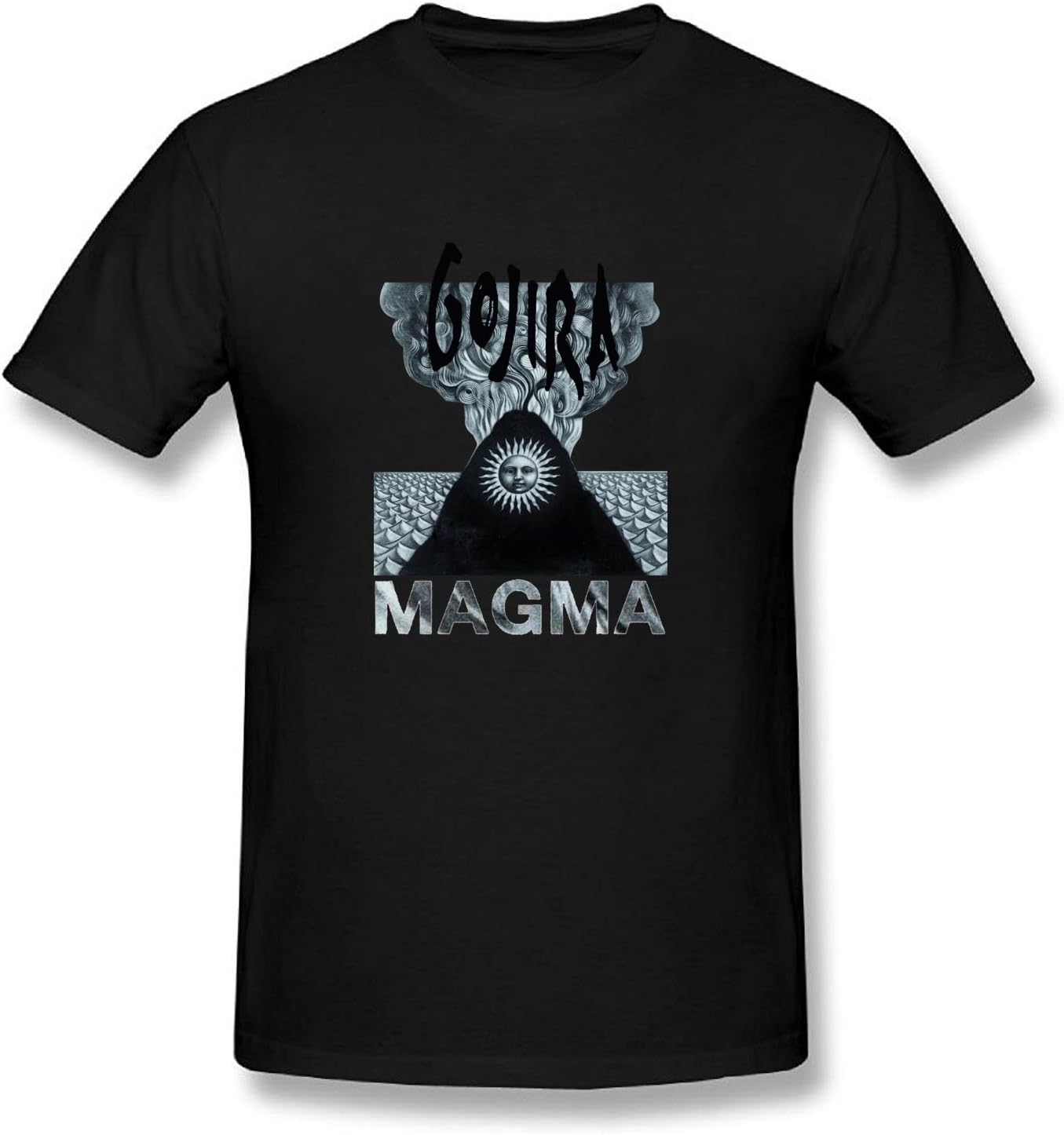 FLangeer Men's Cotton ComfortSoft T-Shirt Classic Fit Short Sleeve Gojira Magma