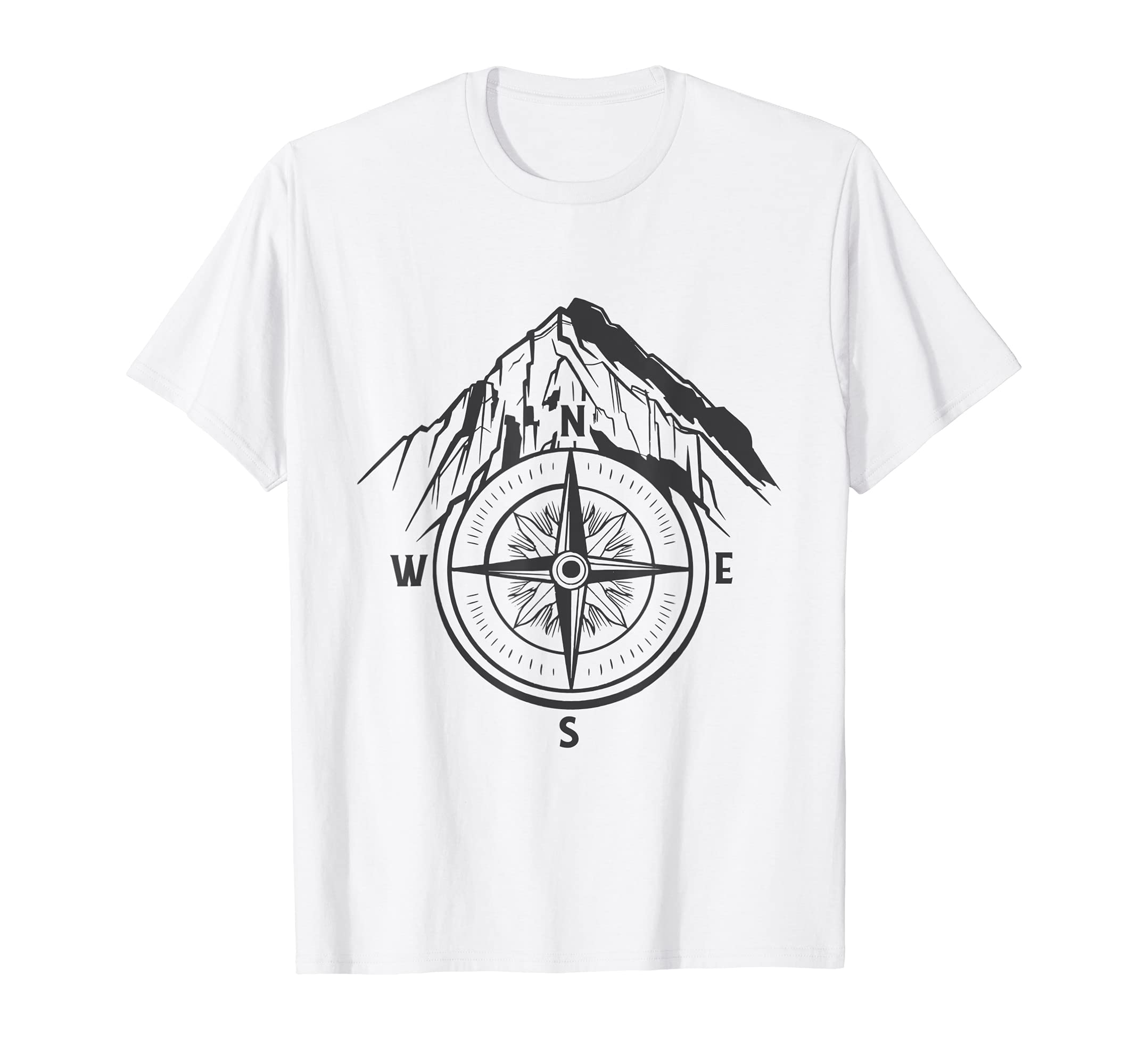 Hiking Mountaineering Mountaineer Hiker Compass T-Shirt