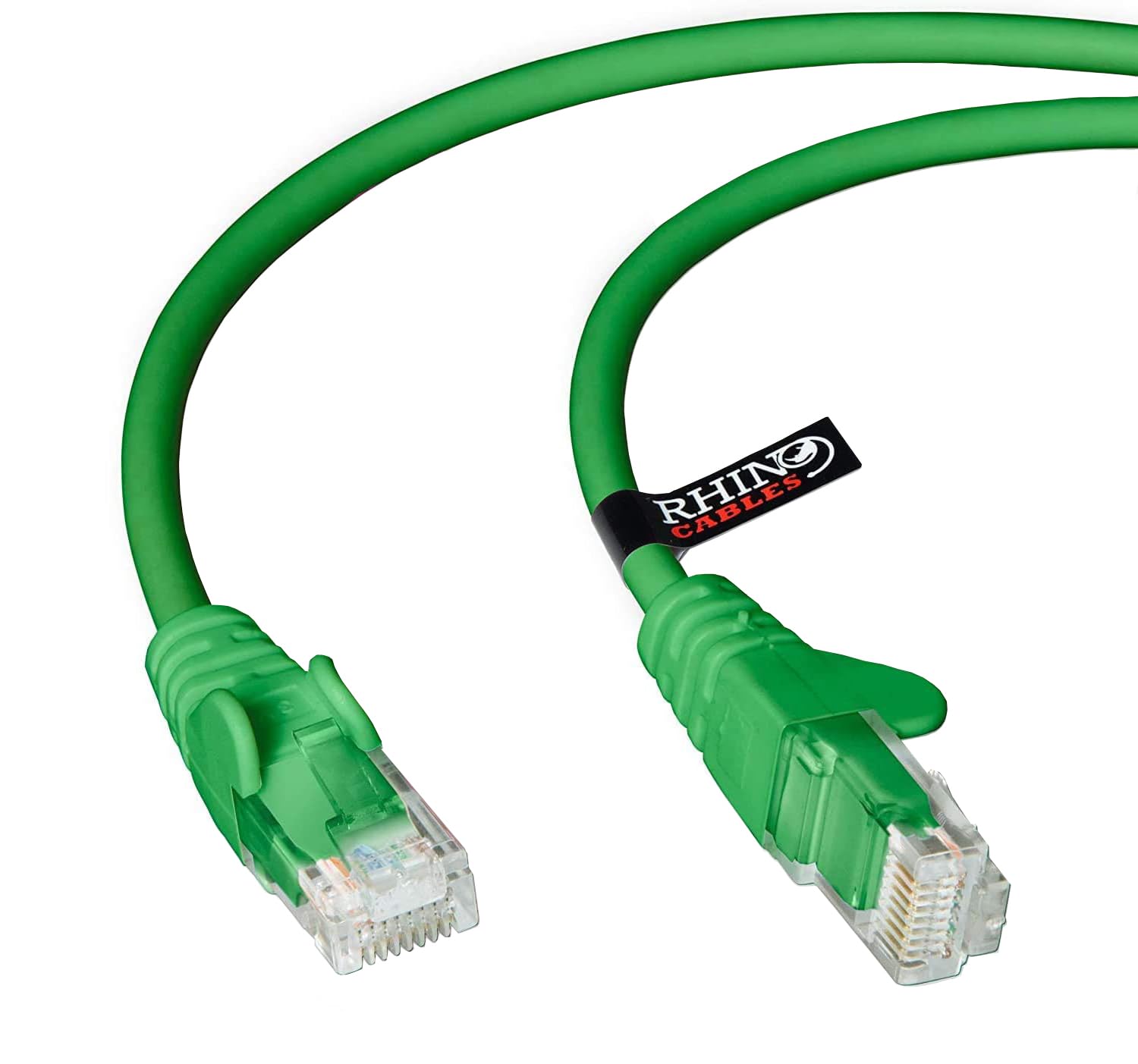 rhinocables CAT 5e High-Speed Ethernet Cable - Reliable LAN Network RJ45 Cable for Fast Internet & Data Transfer | Durable WiFi Broadband Cable for Gaming & Streaming, (1.5m, Green, Pack of 1)