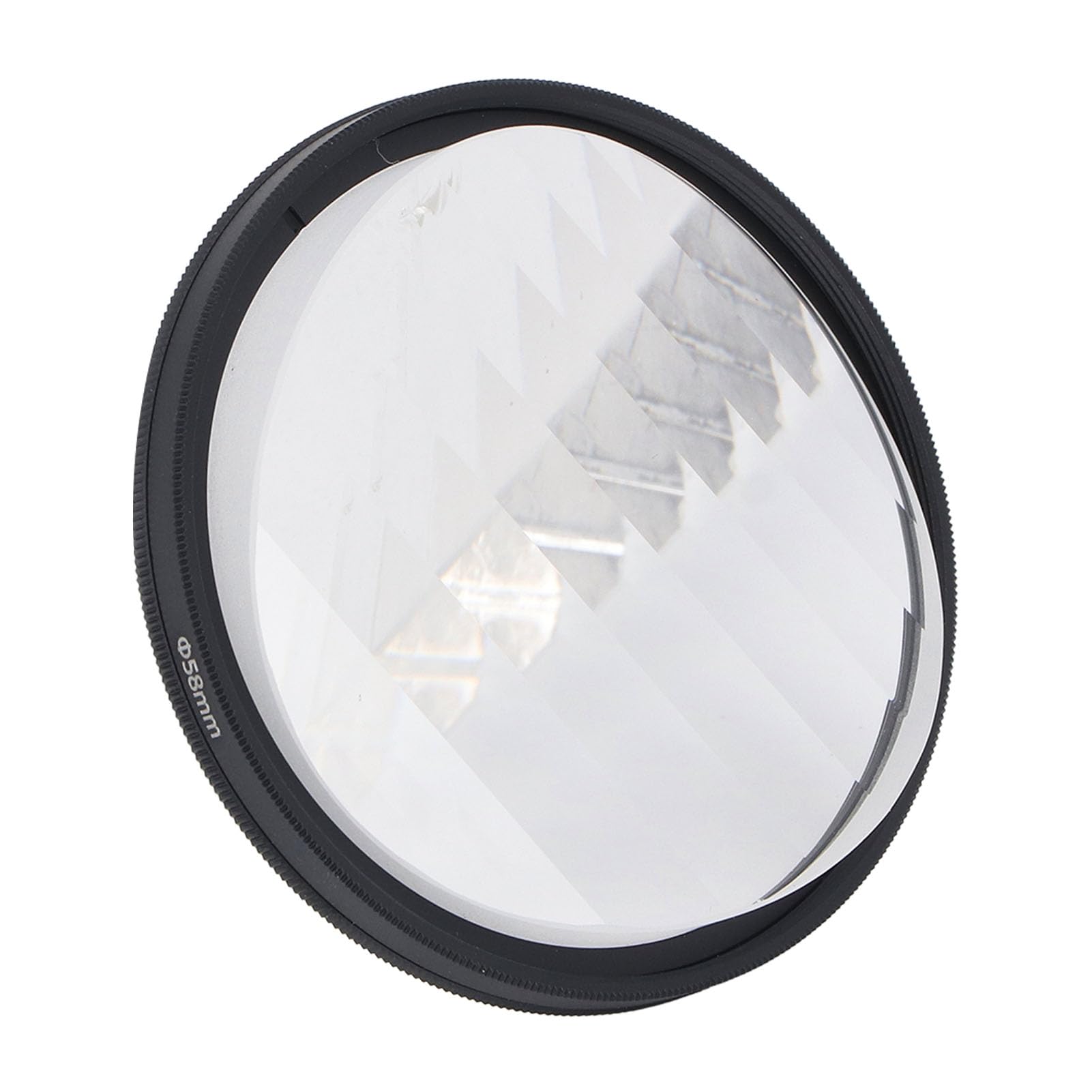 ASHATA Linear Glass Prism Camera Filter, MRC Coating, Repetitive Image Photography Foreground Blur, Glass Prism Special Effects Filter (58mm)