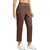 G GRADUAL Women's Pants Ankle 7/8 Golf Pants 3 Pockets Stretchy Petite Travel Pants Inner Drawstring for Work Business Casual