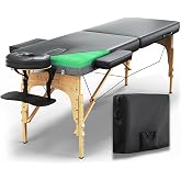 Luxton Home Premium Foam Massage Table Portable Foldable Massage Bed Height Adjustable, 72 Inches Long 27 Inches Wide Home Salon Spa Bed Tattoo Table with Accessories &amp; Carrying Case, Easy Set Up