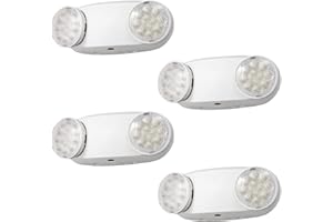 TANLUX LED Emergency Lights with Battery Backup, UL Listed, AC 120/277V, Hardwired Emergency Exit Light Fixtures for Business - 4 Pack(White)