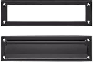 ZAUYX 1 Pack 13inch Oil Rubbed Bronze, Solid Brass Heavy Duty Mail Slot with Solid Brass Heavy Duty Inner Frame for Use in Slots for Doors