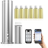 Oil Diffuser for Home Wired Waterless Essential Oil Diffuser Cold Air Scent Diffuser Covers 2000sq.ft,Remote Control,APP Control,6x50ml Fragrance Included,Silver