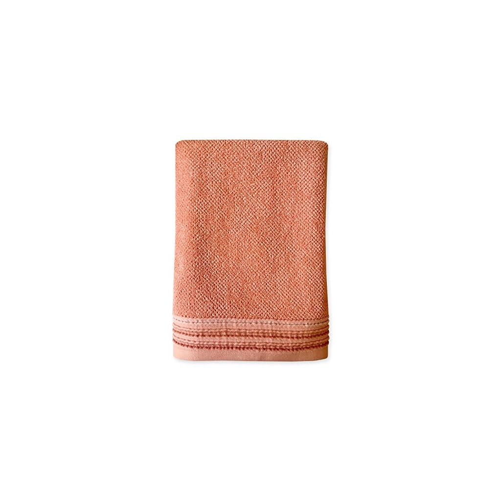 Dena Modern Solid Bath Towel, Coral LAVORIST