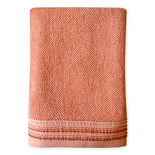 Dena Modern Solid Bath Towel, Coral LAVORIST