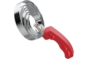 PESSILIN 6 Rings Curry Comb Horse Brush Scraper Reversible Stainless Steel Livestock Shedding Comb with Soft Touch Grip for H