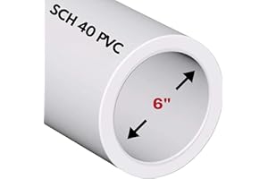 MAXX-SUPPLY PVC Pipe Schedule 40 White 6 Inch Diameter & Length (1ft - 5ft) Versatile Solution for Drainage, Irrigation, and Light Pressure Applications (3 Ft)