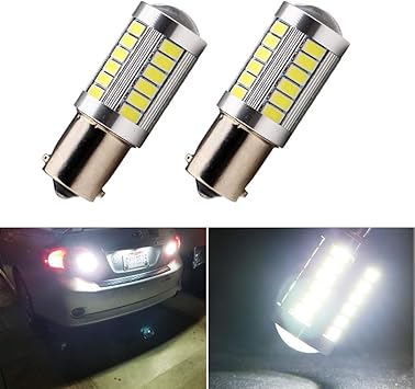 Amazon Com Everbright Super White P21w S25 1141 1156 Ba15s Led Replacement Light Bulbs For Auto Car Reverse Backup Lights Trucks Turn Signal Light Side Marker Light Parking Tail Lamp 5730 33smd Pack