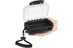 Avlcoaky Small Waterproof Box Small Waterproof Case Watertight Container Mini Dry Box Waterproof Case Watertight Key Pouch Holder for Snorkeling Kayaking Boating