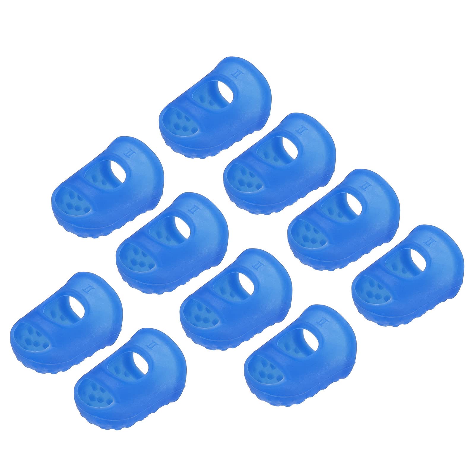 YOKIVE 10 Pcs Fingertip Protector Silicone Fingertip Covers | Protect Fingers, Great for Playing Guitar, Sewing, Cutting (Dark Blue, 28mm/1.1-inch)