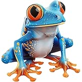 2 pcs Blue Poison Frog Funny Car Bumper Sticker,5 Inch Vinyl Decal, Waterproof,Die-Cut for Cars,Windows,Laptops W-08W-09