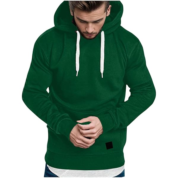 Essentials Hoodie Men's Sherpa-Lined Fleece Hoodie - Winter Warm Pullover (Multiple Colors) Mens Hoodies