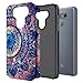 Rosebono for LG G6 Case, Hybrid Dual Layer Shockproof Hard Cover Graphic Fashion Cute Colorful Silicone Skin Case for LG G6 - Mandala