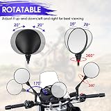 YIXUND Motorcycle Mirrors Set 7/8 in 22mm Handlebars Universal with Bolts view 4