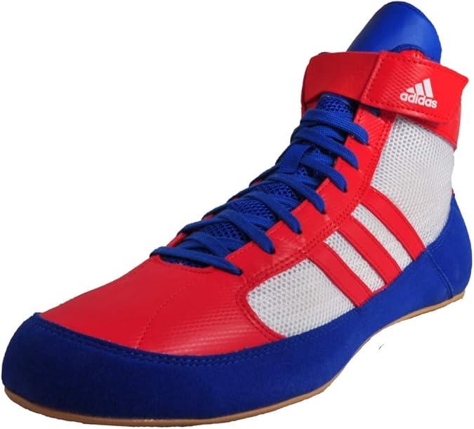 Adidas HVC Havoc Shoes Senior Wrstling Boxing Boots White/Red/Blue Size 11.5 UK: Amazon.co.uk 