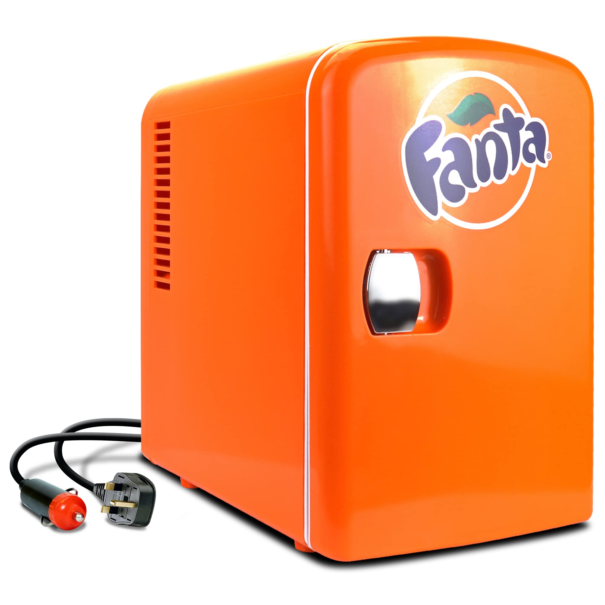 Koolatron Fanta Mini Fridge - Refrigerator for Bedroom Skincare Office, Portable Table Top Beverage Cooler, 12V DC/220V ACRefrigerador For Drinks, Soda, Wines, Use In Car, Dorm, Outdoor, Patio, 8 Can