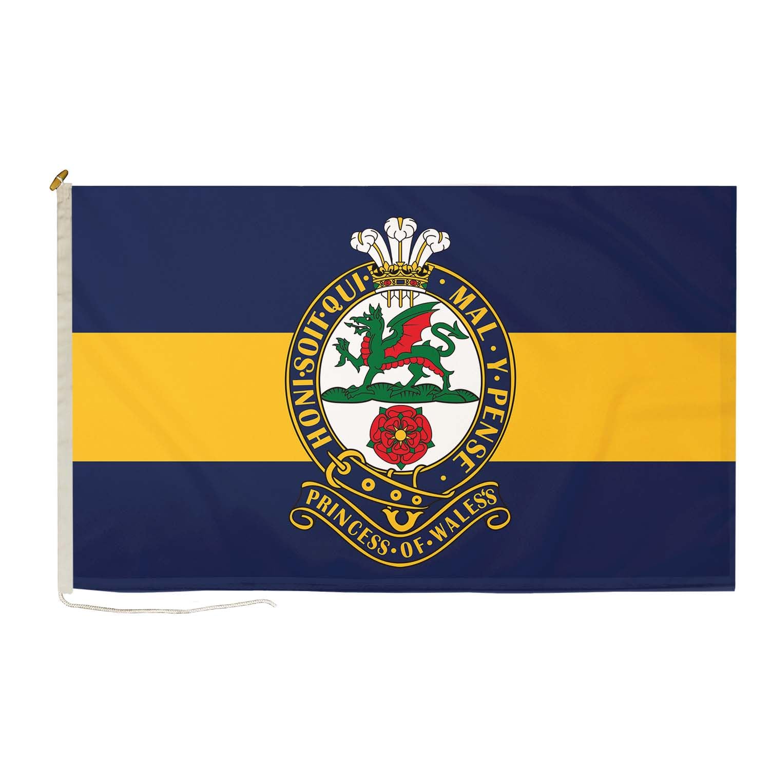 DuraFlag Princess of Wales' Royal Regiment 5ft x 3ft Flag Premium Quality With Rope & Toggle Reinforced Stitching 150cm x 90cm British Army Regiment Flag
