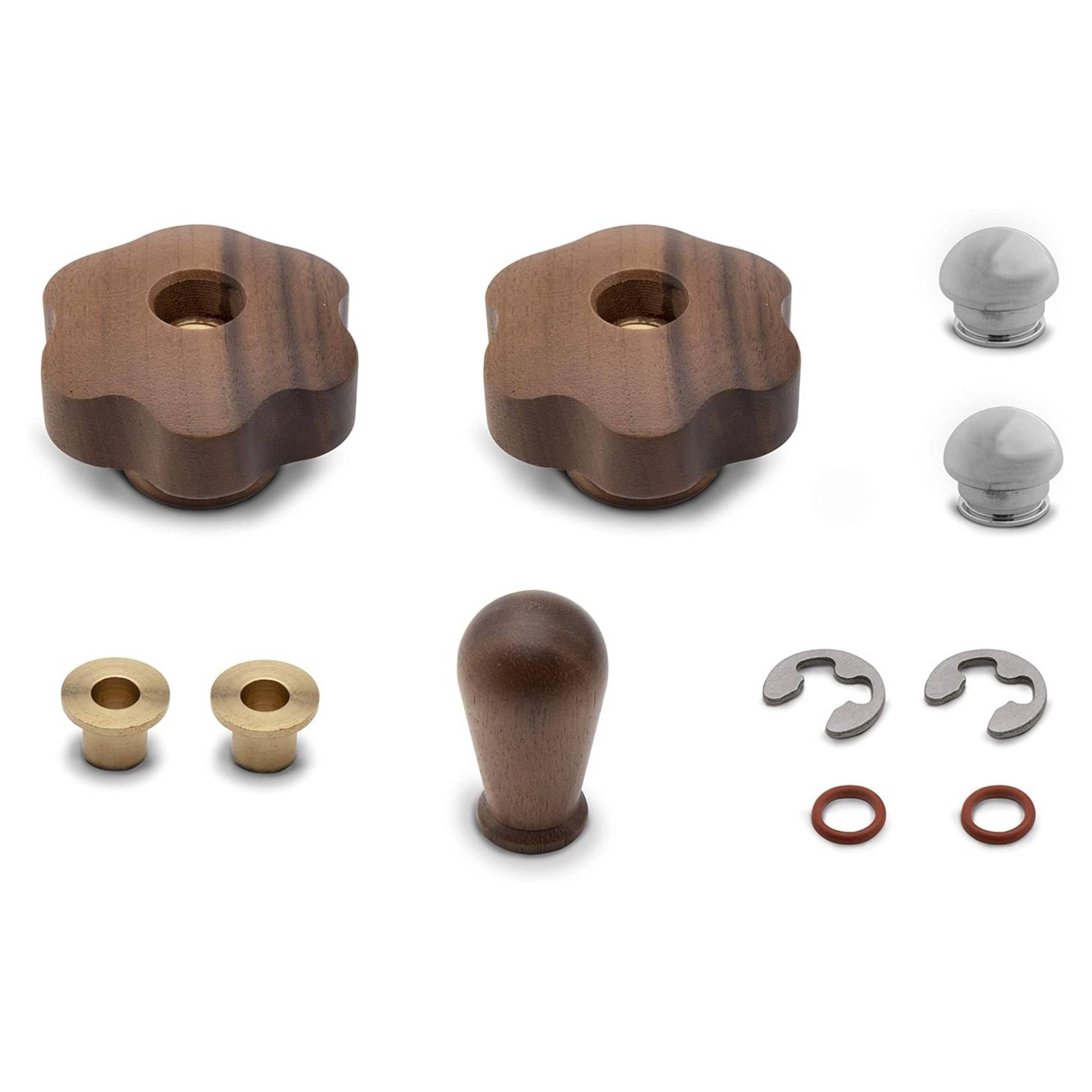 LELIT - Marax Upgrade Kit - For Mara & MaraX Coffee Machines - Water Steam Knobs & Lever - PLA2200 - Walnut Wood