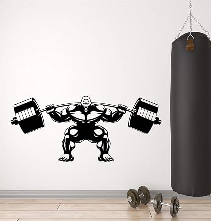 Adesivo Murale Camera Da Letto Gorilla Home Gym Bilanciere Muscles Logo Adesivi Per Palestra Per Palestra Per Palestra Sport Per Ragazzo Amazon It Fai Da Te