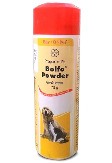 Pupksrt Bolfo Powder For Tick And Flea Control On Dogs And Cats 75 Gm