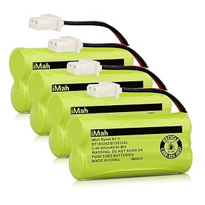 iMah BT183342/BT283342 2.4V 400mAh Ni-MH Phone Battery Pack Compatible with VTech CS6509 CS6519 CS6719 at&T EL50003 EL52200 EL52500 CL80111 Handset Telephone, Pack of 4