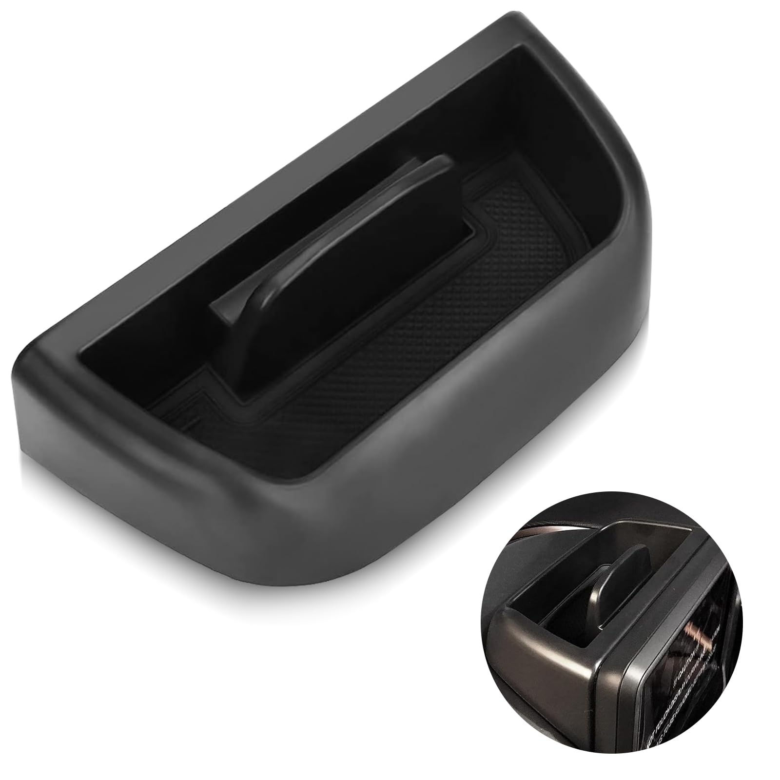 Photo 1 of Linkstyle Dash Organizer Tray for Ford Bronco Sport 2025-2021, Center Console Dashboard Storage Box Insert with Silicone Pad, Phone & GPS Holder, Custom Fit Interior Accessory