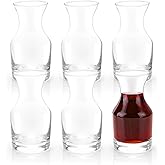 Set of 6 Cornucopia Individual Wine Carafes | Small Single-Serving Personal Mini Size Wine Decanters - 7.7oz